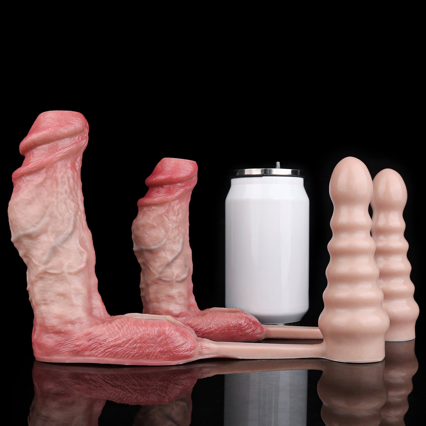 Penis Sleeve mit Butt Plug – Hautfarbenes 2-in-1 Design mit realistischer Struktur und intensiver Stimulation
