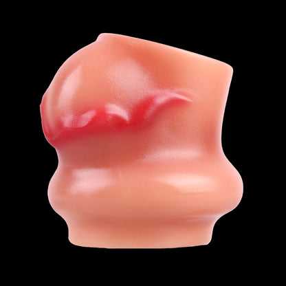 Bulge Fantasy Knot Sleeve Platinum Silicone - Textured Delay Ring mit Organischen Ausbuchtungen und Enhanced Stimulation
