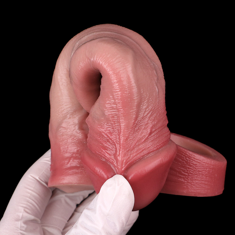 Penis Sleeve mit Doppel-Hodensack – Dual Testicle Realistic Balls Sleeve | SilikonLust