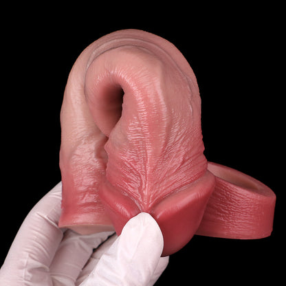 Penis Sleeve mit Doppel-Hodensack – Dual Testicle Realistic Balls Sleeve | SilikonLust