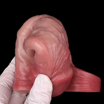 Ultra-Soft Realistic Penis Sleeve | Platinum Silicone Sleeve mit Niedrigster Shore-Härte, Hautfalten