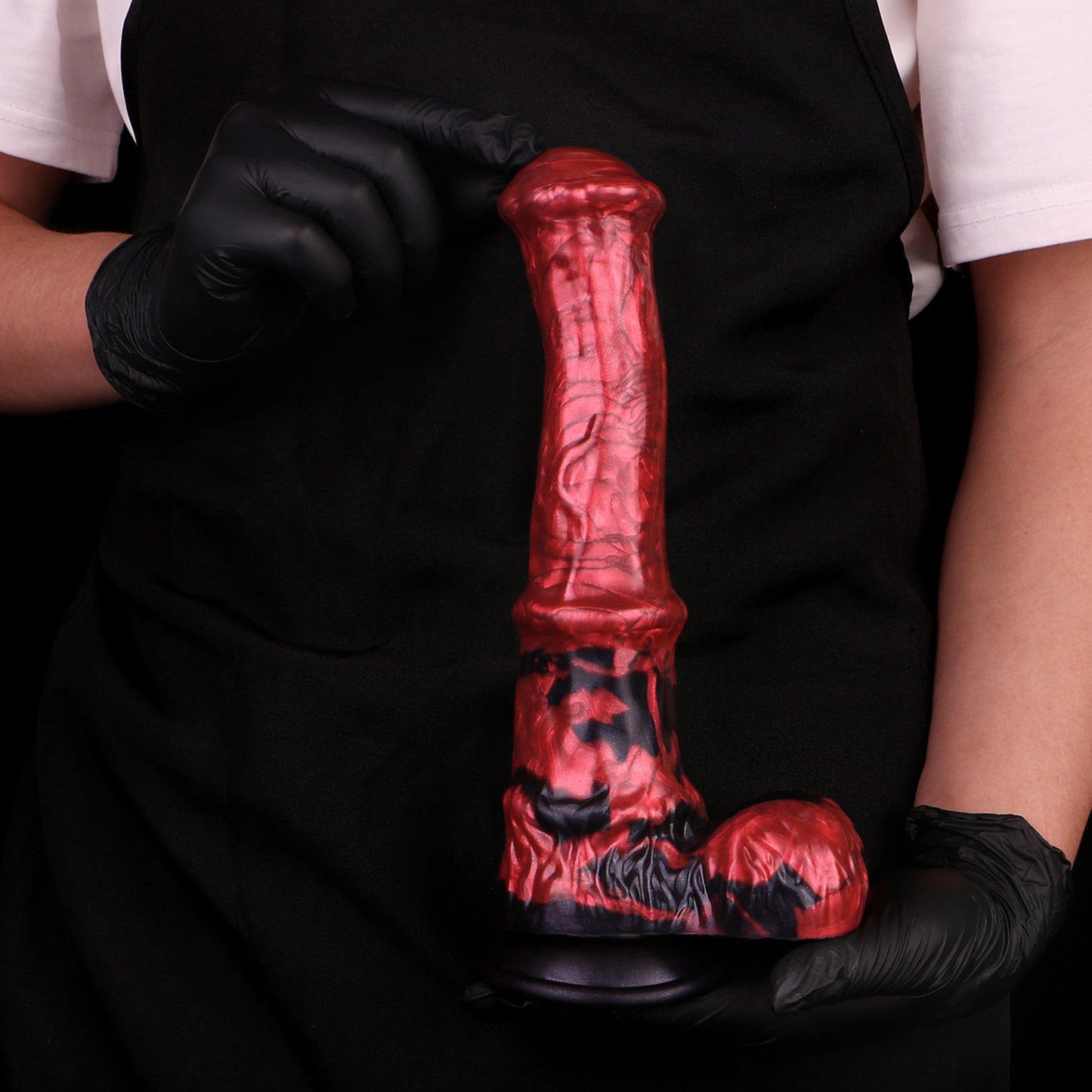 Gleichmäßiger Straight Shaft Dildo | Platinum Silicone Column Dildo mit Equiner Fantasy