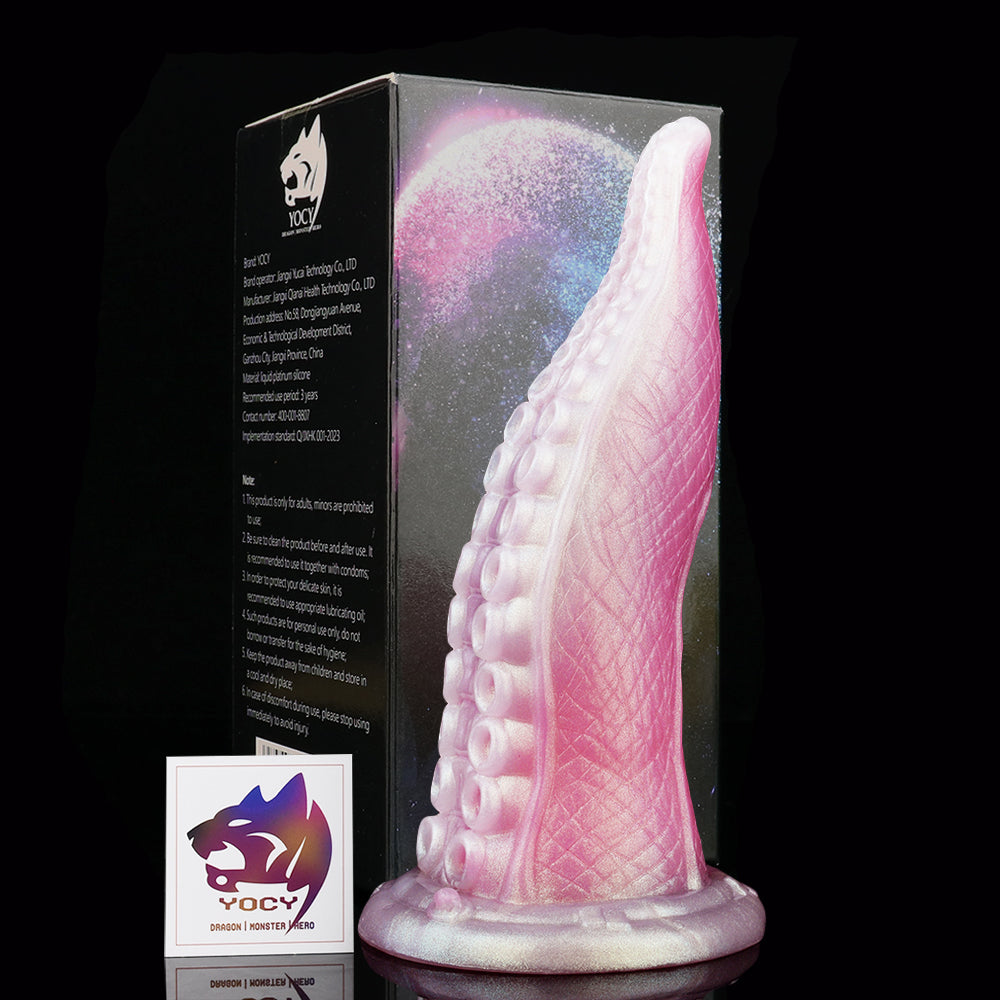Tauche ein in ein Meer der Lust: Der magische Oktopus Tentakel Dildo mit Saugfuß (Perlmutt-Rosa)