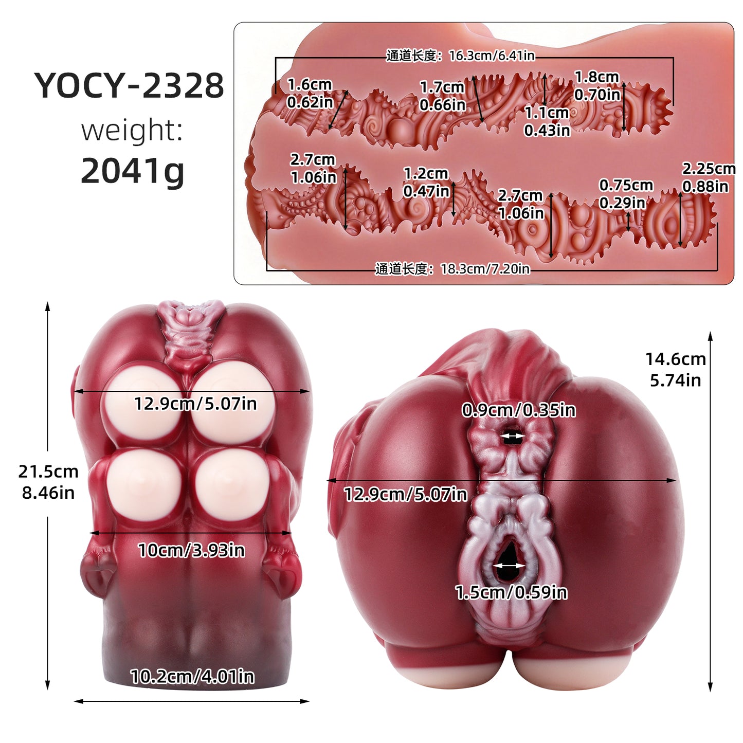 Scharlachrotes Pferdemädchen Male Masturbator – Dual-Channel Anime Toy