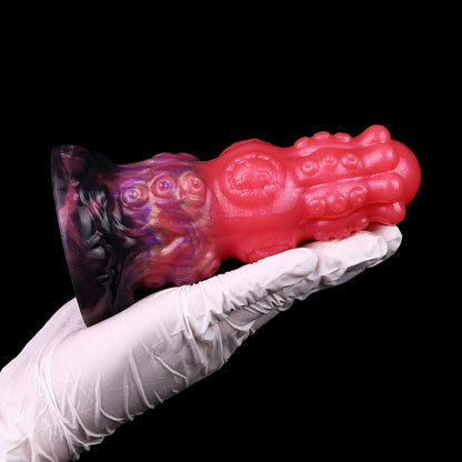 Crown Head Fantasy Silikon Butt Plug – Flared Flat Top Butt Plug mit Königskrone-Kopf und Tentakel