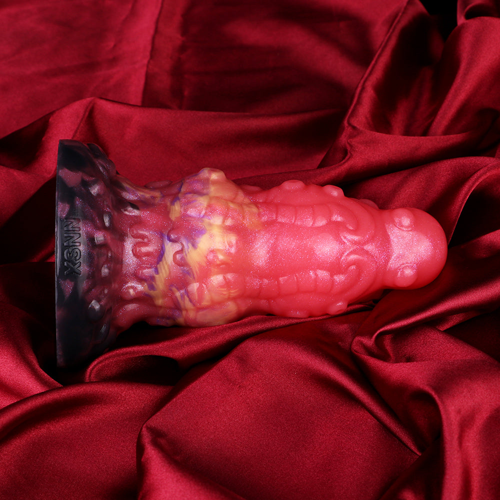 Alien Compound Eye Butt Anal Plug - Fantasy Facettenaugen Ring | Saugnapf Rot-Violett Platin