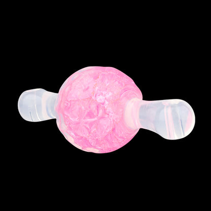 Crystal Core Ball Gag - Doppelschicht Kristall Mundknebel | Hantelform Violett Pink Platin