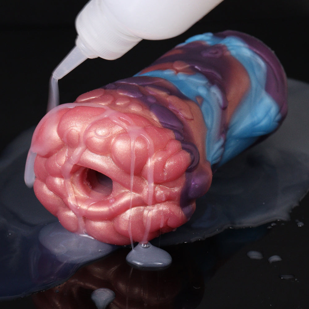 Organic Galaxy Pocket Pussy - Platinum Silicone Creature Texture Stroker for Deep Fantasy Stimulation