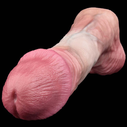 XXL Realistic Dildo made of Platinum Silicone – Skin-like Texture, Dual-layer Core, Soft Outside & Firm Inside