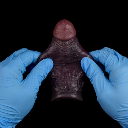 Deep Black & Solid Penis Sleeve – Hollow BBC Sleeve with Recessed Veins