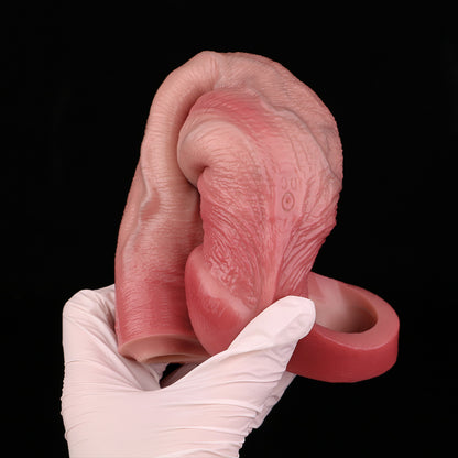Platinum Silicone Penis Sleeve – Penis Sheath with Double Ring for Micropenis & More