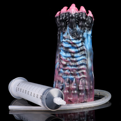 Tight Fantasy Pussy Platinum Silicone - Monster Squirt Masturbator with Spritz Function and Tentacle Claw Design