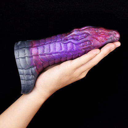 Dragon Phallus Sheath with Ice Dragon Glans Design – Mythic Alien Extender in Nebula Violet
