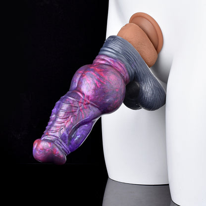 Hyperrealistic Penis Sleeve with Vein Structure – Heterogeneous Texture Change in Galactic Violet