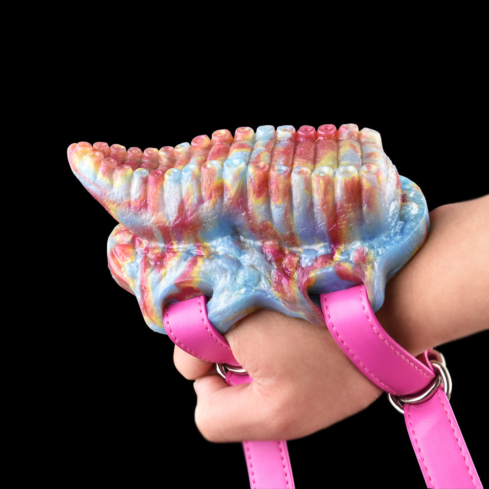 Wearable Tentacle Grinder | Platinum Silicone Vibrationsfunktion Grinding Toy with verstellbare Riemen & USB
