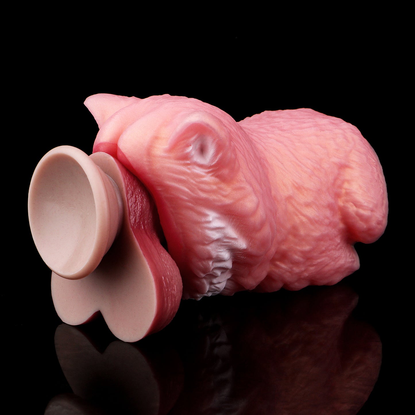 Peach-Pink Wolf Masturbator - Premium Stroker with Fur Texture & Cute Ears