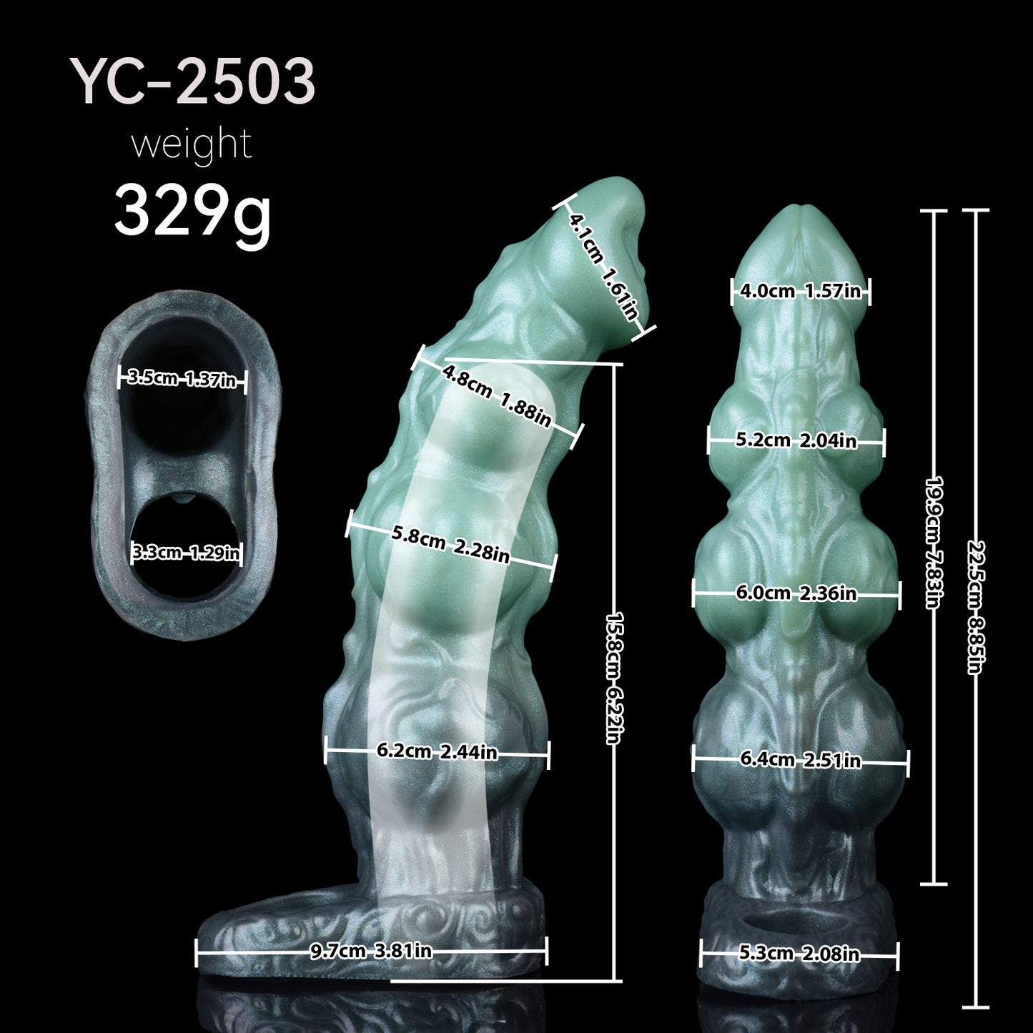 Neon-Plasma Overlord – Biomorpher Penisekstender mit Hodenband aus Platin-Silikon
