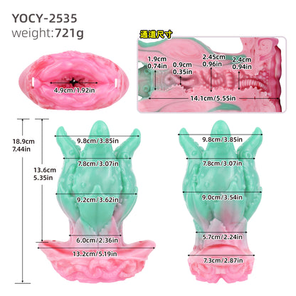 Mystische 2-in-1 Pocket Pussy & Butt Plug mit Pflanzen-Tentakel Design – Tragbarer Silikon Körpergurt für besondere Erlebnisse