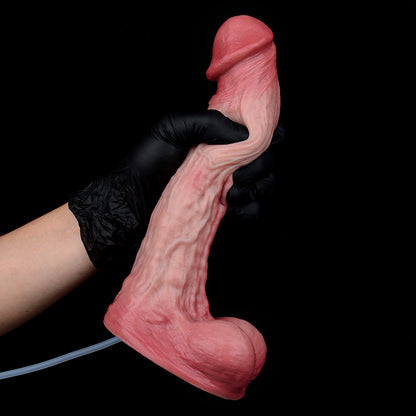 Matte Skin Dildo – Subkutane Mikro-Textur, Spritz-System & Breit-Saugnapf | Platin-Silikon | SilikonLust