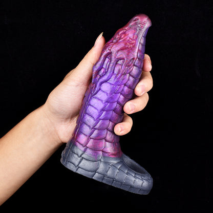 Dragon Phallus Sheath with Ice Dragon Glans Design – Mythic Alien Extender in Nebula Violet
