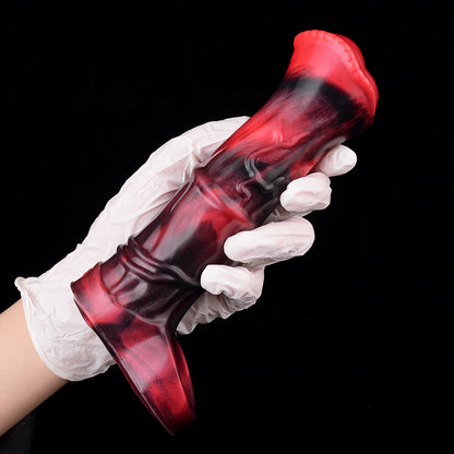 Bionic Equine Penis Sleeve Silicone - Horse Dong Sleeve 3D Vein Structure Vibration +5cm