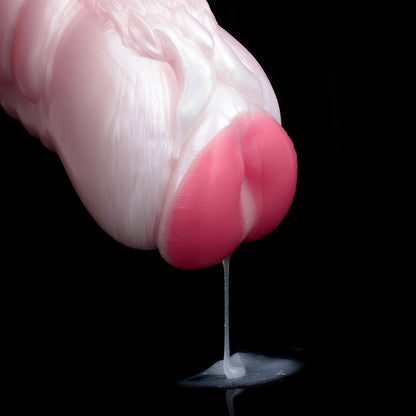 Realistic Silicone Pocket Pussy Platinum Silicone - Soft Masturbator with Labia Opening and Coral Structure Crown