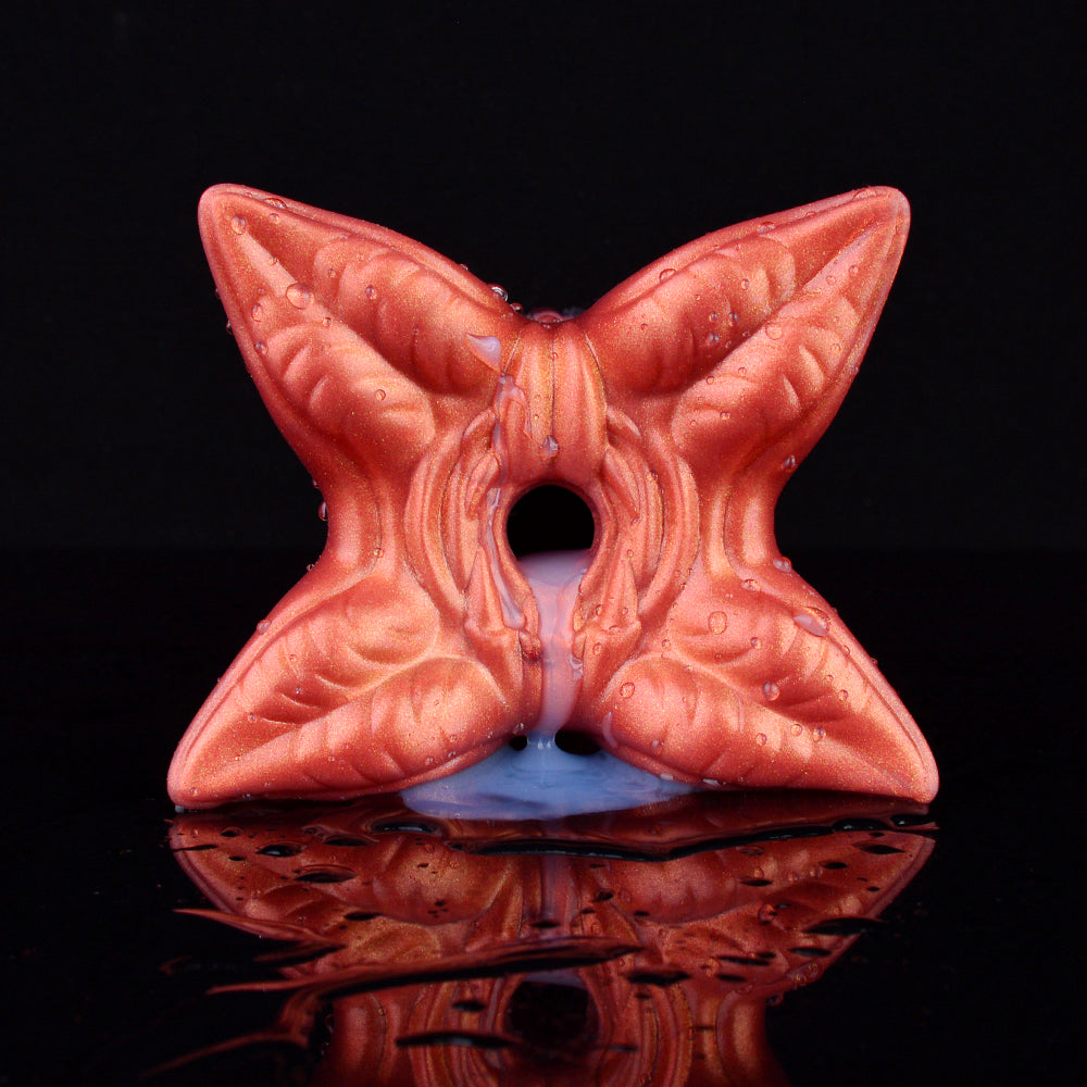 Fantasy Male Masturbator "Alien-Blüte": Kupfer & Lila Perlglanz – Intensives Toy für kosmische Solo-Abenteuer