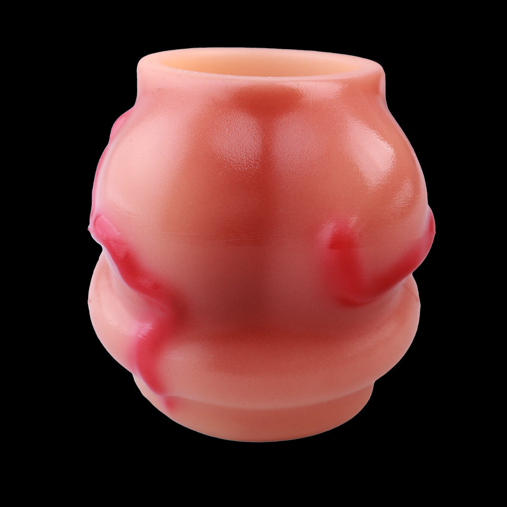 Bulge Fantasy Knot Sleeve Platinum Silicone - Textured Delay Ring mit Organischen Ausbuchtungen und Enhanced Stimulation