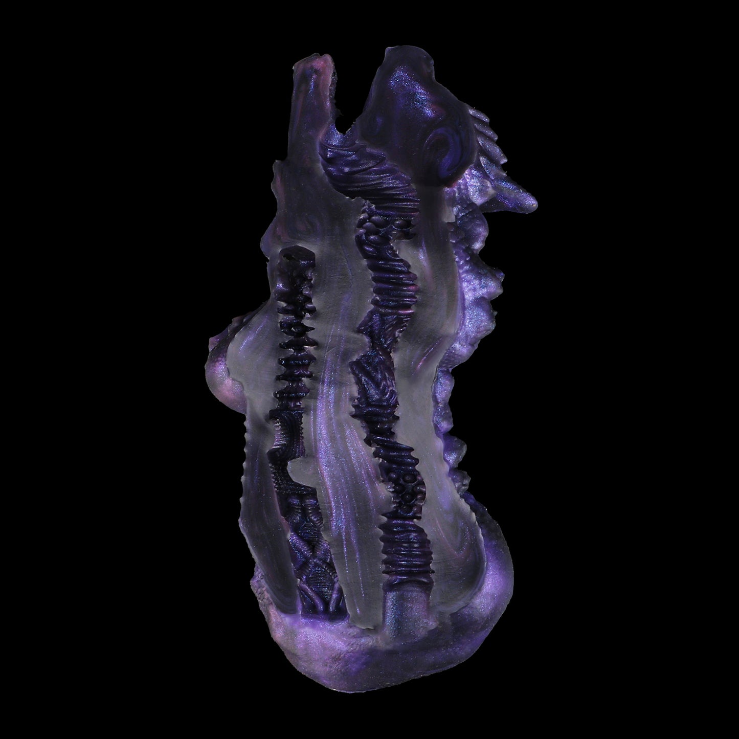 Schwarz-Lila Drachenmädchen-Masturbator – Premium Fantasy-Sextoy mit Doppelkanal