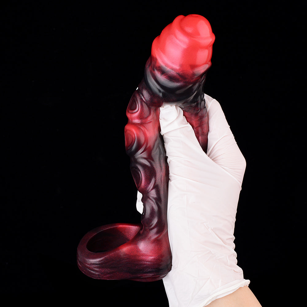 Penis Sleeve with Suction Cup Structure - Open Foreskin Design Made of Platinum Silicone