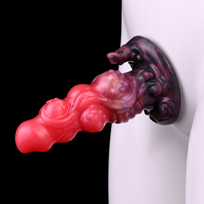 Monster Butt Plug – Fantasy Beast Plug mit Riesenei-Kern aus Platin-Silikon