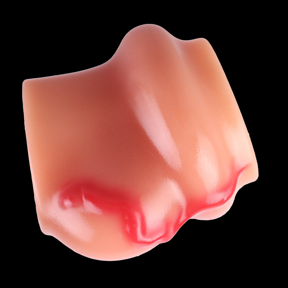 Bulge Fantasy Knot Sleeve Platinum Silicone - Textured Delay Ring mit Organischen Ausbuchtungen und Enhanced Stimulation