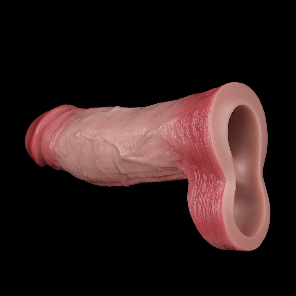 Penis Sleeve mit Doppel-Hodensack – Dual Testicle Realistic Balls Sleeve | SilikonLust