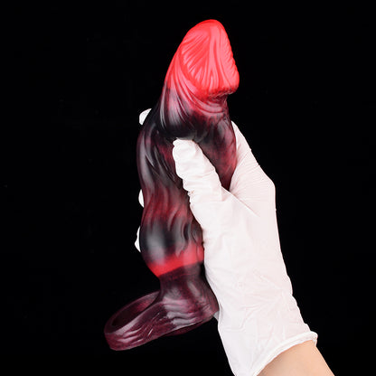 Lava Beast Hyper-Realistic Penis Sleeve Silicone - Inner Wall Open-End Vibration