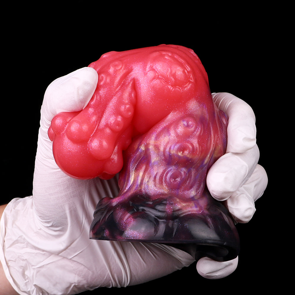 Crown Head Fantasy Silikon Butt Plug – Flared Flat Top Butt Plug mit Königskrone-Kopf und Tentakel