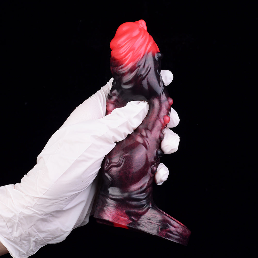 Penis Sleeve Lava Pattern – Vibration, Ball Matrix & Erection Aid | Platinum Silicone | SilikonLust