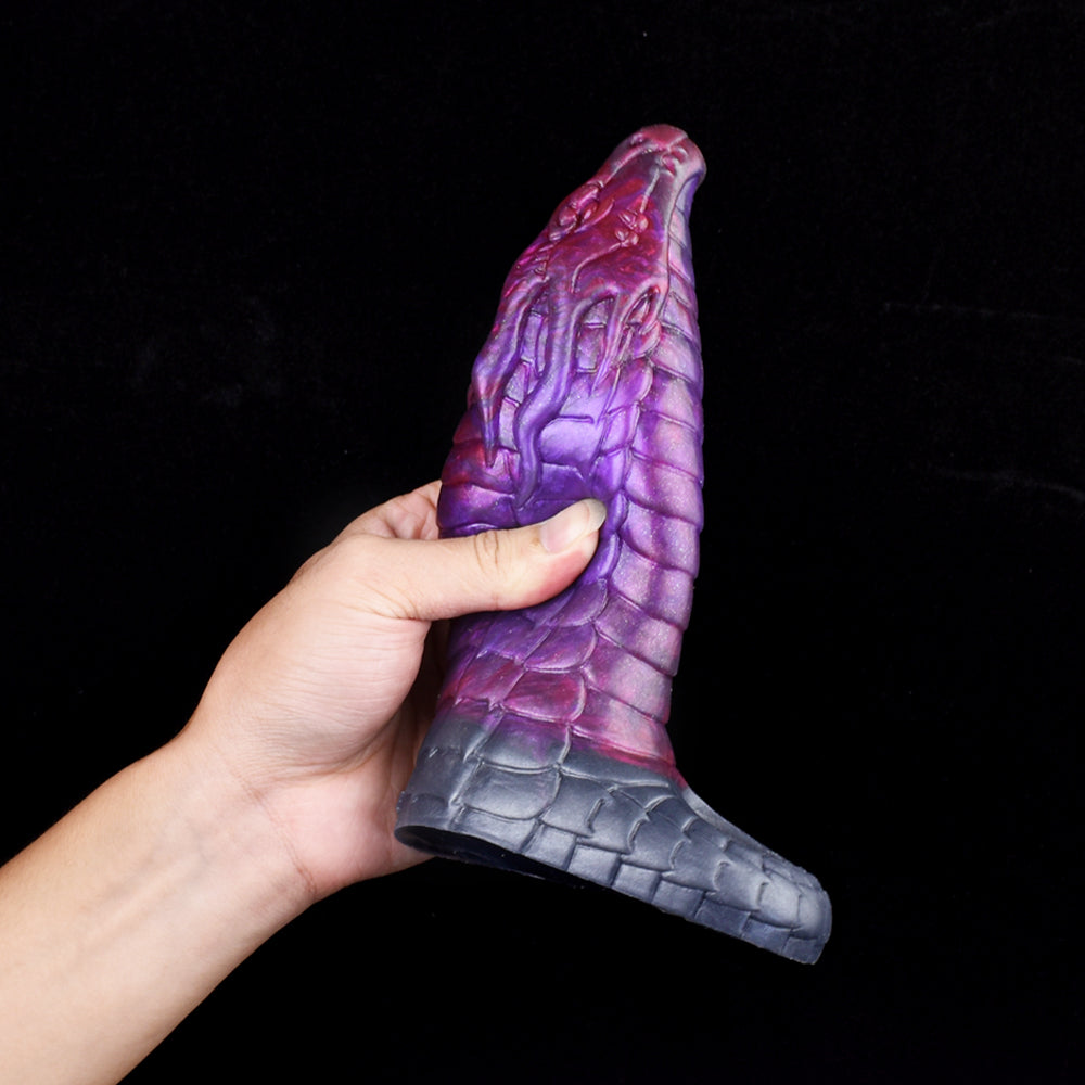 Dragon Phallus Sheath with Ice Dragon Glans Design – Mythic Alien Extender in Nebula Violet