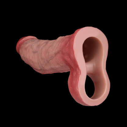 Vibrator Silikon Penishülle Circumcised – Cock-and-Ball Ring & G-Punkt-Kurve | SilikonLust