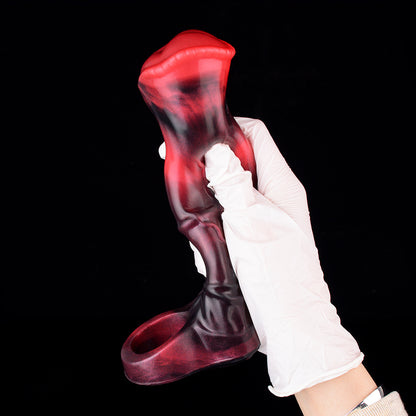 Bionic Equine Penis Sleeve Silicone - Horse Dong Sleeve 3D Vein Structure Vibration +5cm