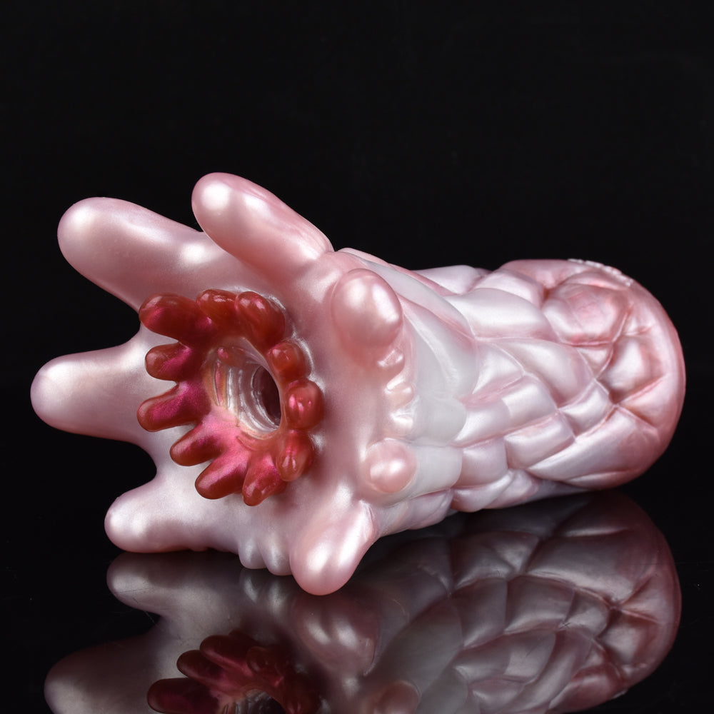 Bio-Tentakel Pocket Pussy mit Tentakel-Einzugs-Mechanismus – Manueller Stroker in Perlglanz-Rosa