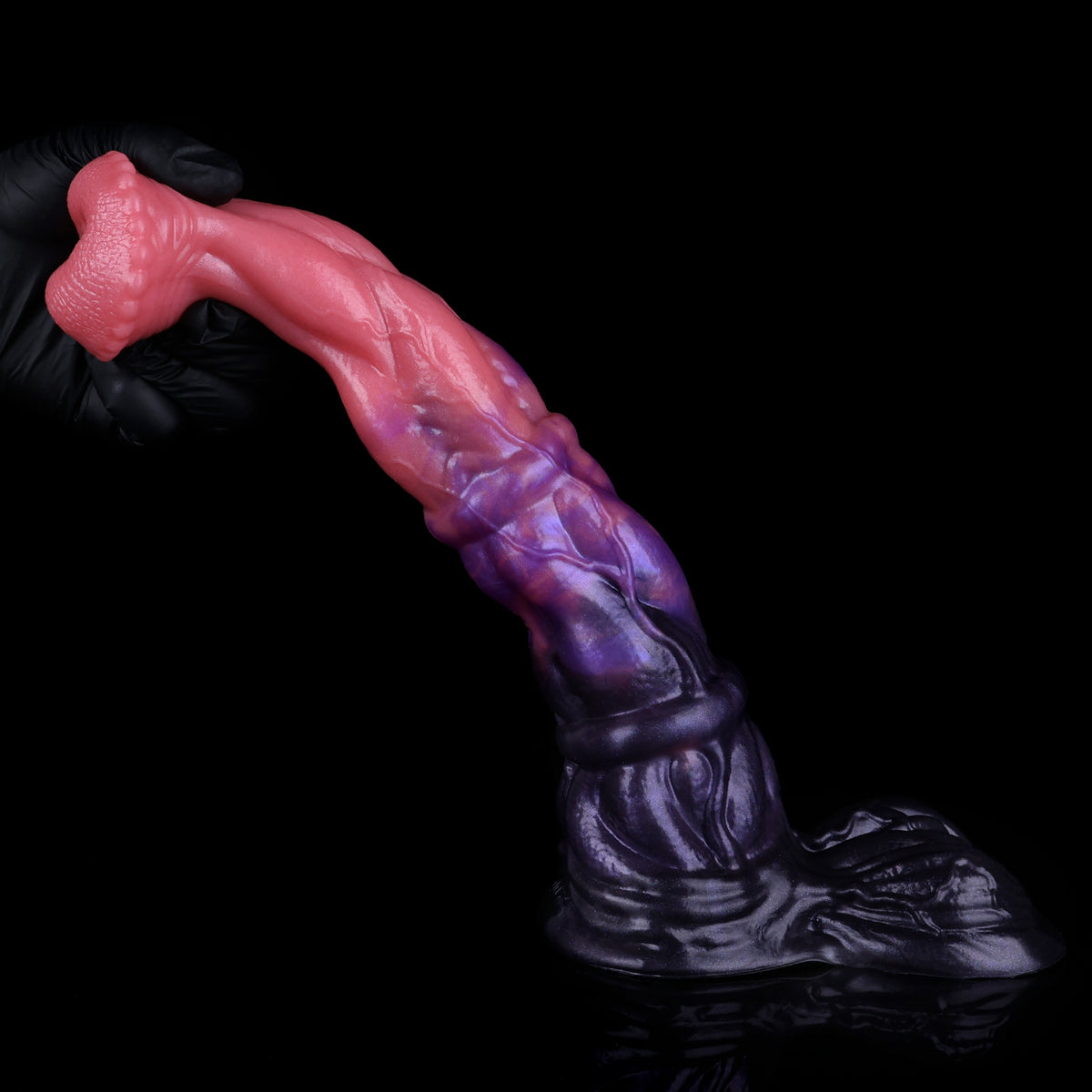 Horse Dildo Violettkaskade – Gestufte Silikon-Pferdeform mit Saugnapf für Fantasy-Paarzeit