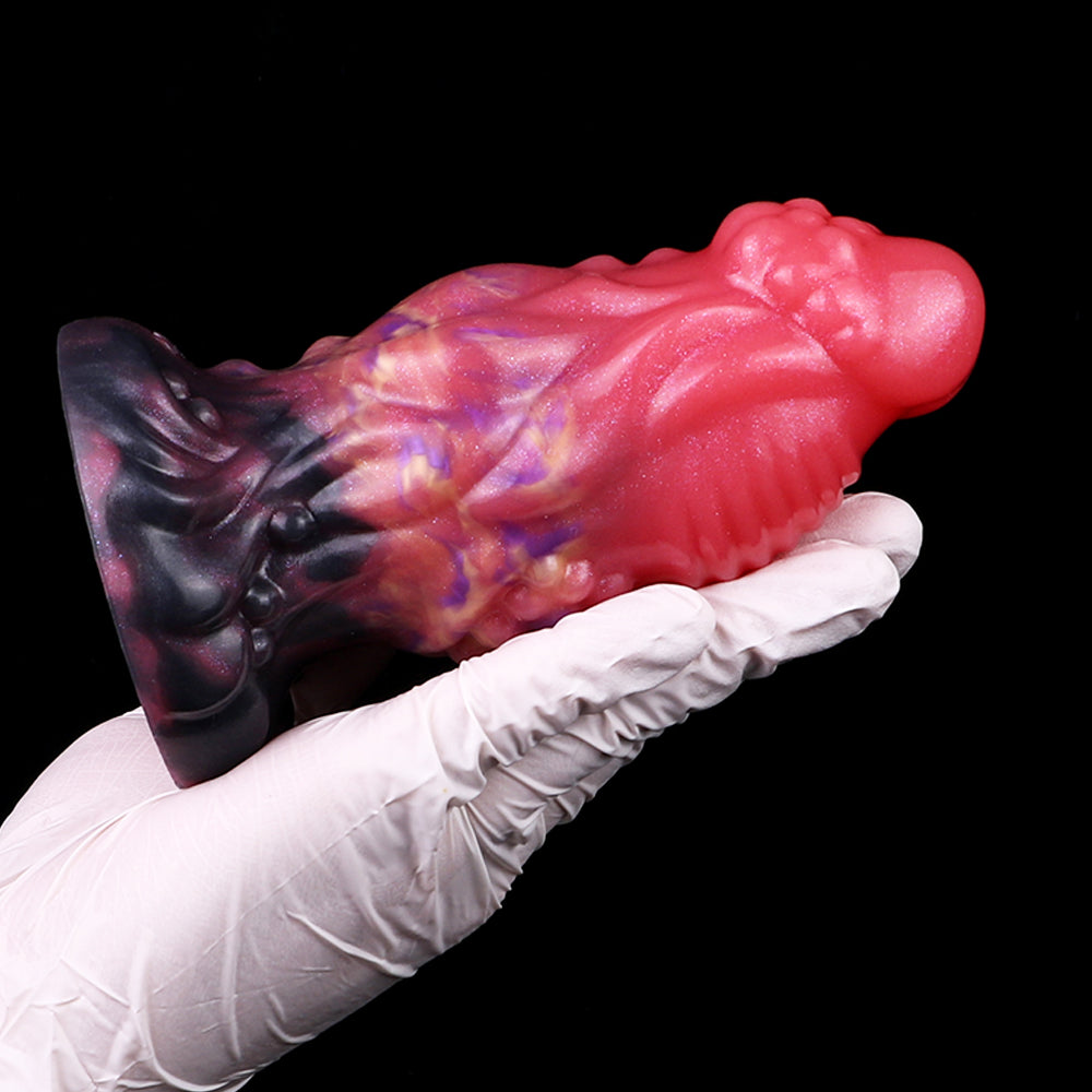 Fantasy Creature Anal Dildo - Traubenknoten Kopf | Tentakel Basis Rot-Violett Platin