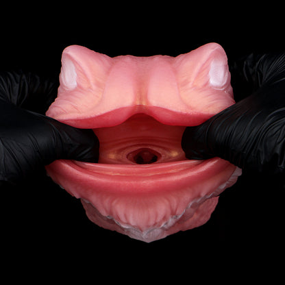 Peach-Pink Wolf Masturbator - Premium Stroker with Fur Texture & Cute Ears