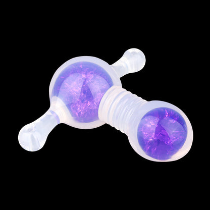 Kristall-Kugel Ball Gag | Platinum Silicone Crystal Mouth Gag mit Crushed-Ice-Kristallkern