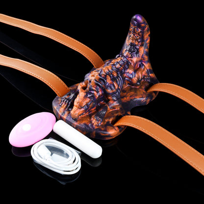 Fantasy Wolf Grinding Toy mit Vibrations-Einsatz – Ergonomisches Reitkissen aus Platin