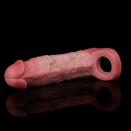 Anti Slip Realistichen Penis Sleeve – Secure Locking Base Sleeve mit Doppelloch-Fixierung für Freihändige Nutzung