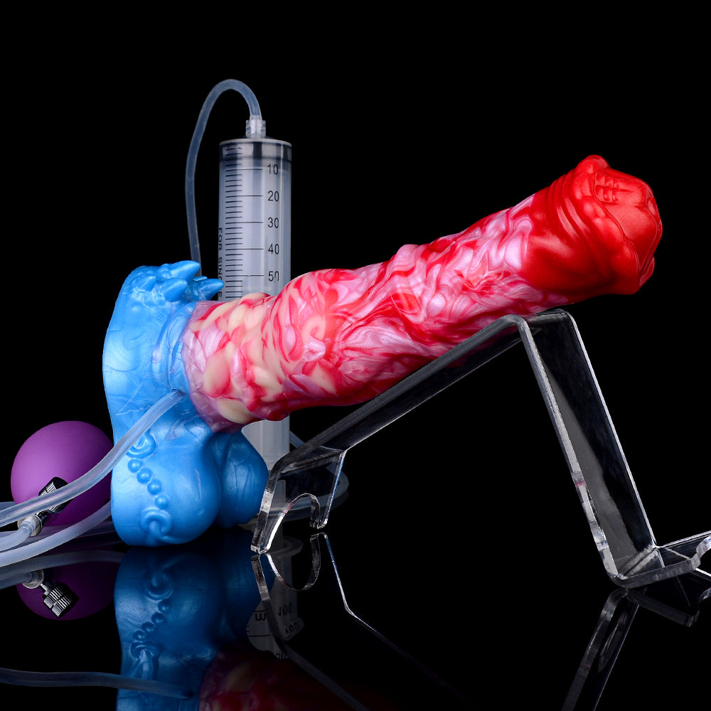 Organischer Feuerwirbel Squirting Dildo - Aufblasbarer Doppelknot Muskelstrang Menschliche Eichel for Progressive Doppeldehnung