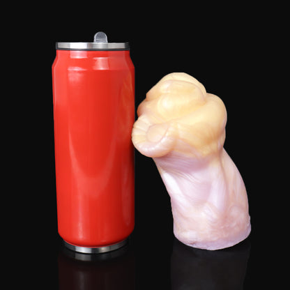 Widder Pocket Pussy mit Widderhörnern & Wolltextur – Cremeweiß-Rosarosa Perlmutt, Realistische Vulva & Platin-Silikon