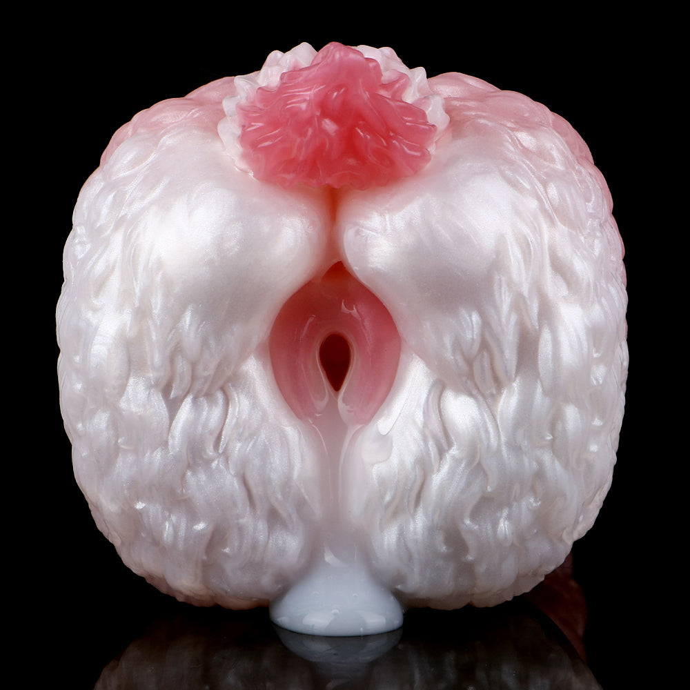 Double-Ended Pocket Pussy Platinum Silicone - Dual Entrance Masturbator mit Vagina-Eingang und Anal-Eingang Pass-Through Design