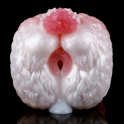 Double-Ended Pocket Pussy Platinum Silicone - Dual Entrance Masturbator mit Vagina-Eingang und Anal-Eingang Pass-Through Design